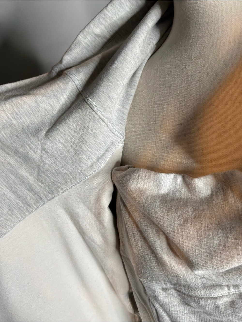 Lululemon Heather Grey Cowl Neck Asymmetrical Zip Athletic Sweatshirt Size 10 - Picture 9 of 9
